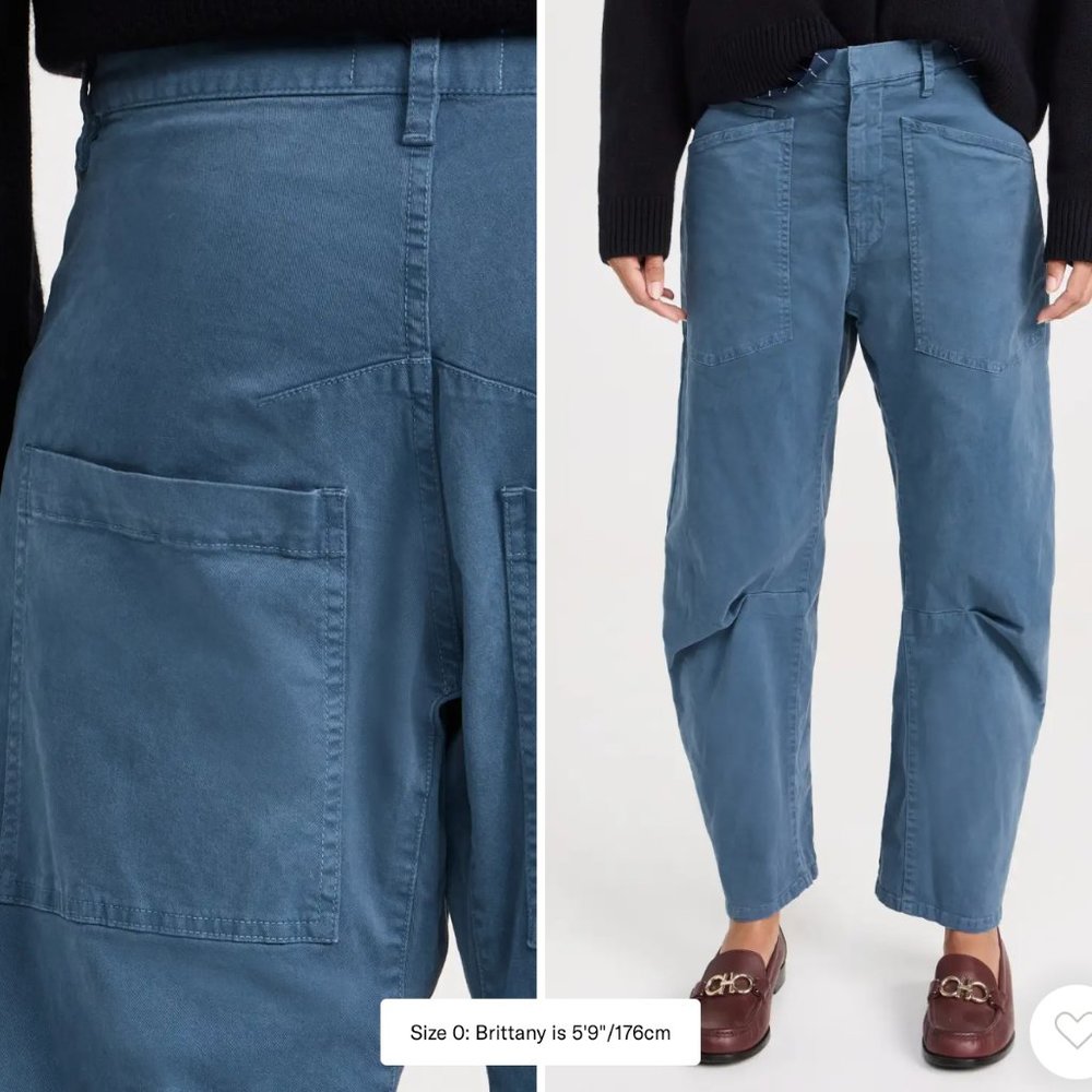 Nili Lotan Shon Horseshoe  Pants in Cadet Blue . Size 8